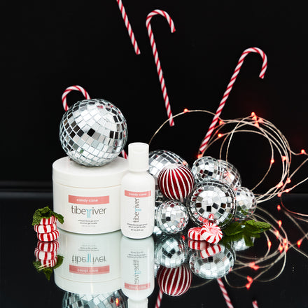 Candy Cane Gel Serum with decorations